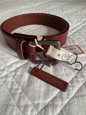 🆕 FATFACE Genuine Italian Leather Men’s Belt - Brown - M